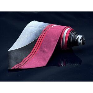 OTTIMO UOMO Multi-color feather theme 4'' wide men's tie 100% Silk